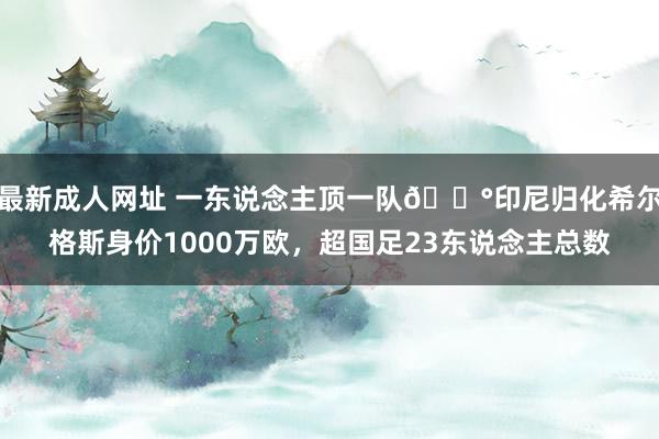 最新成人网址 一东说念主顶一队😰印尼归化希尔格斯身价1000万欧，超国足23东说念主总数