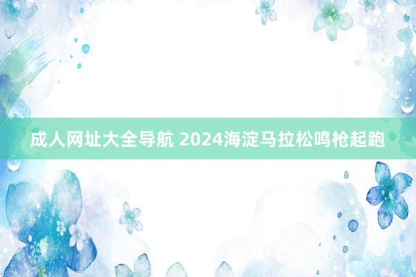 成人网址大全导航 2024海淀马拉松鸣枪起跑