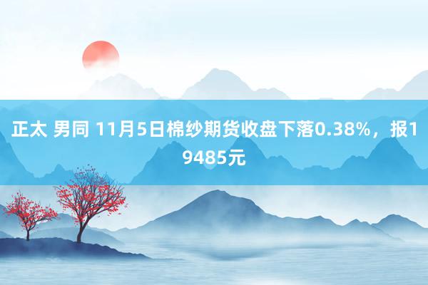 正太 男同 11月5日棉纱期货收盘下落0.38%，报19485元