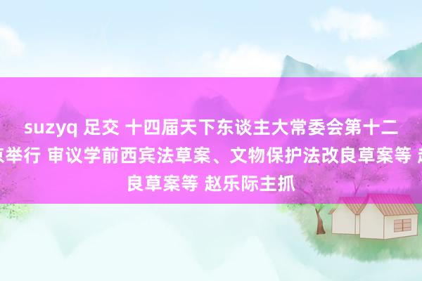 suzyq 足交 十四届天下东谈主大常委会第十二次会议在京举行 审议学前西宾法草案、文物保护法改良草案等 赵乐际主抓