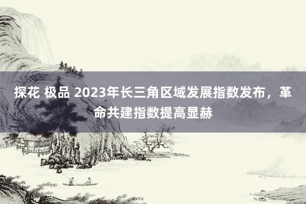 探花 极品 2023年长三角区域发展指数发布，革命共建指数提高显赫