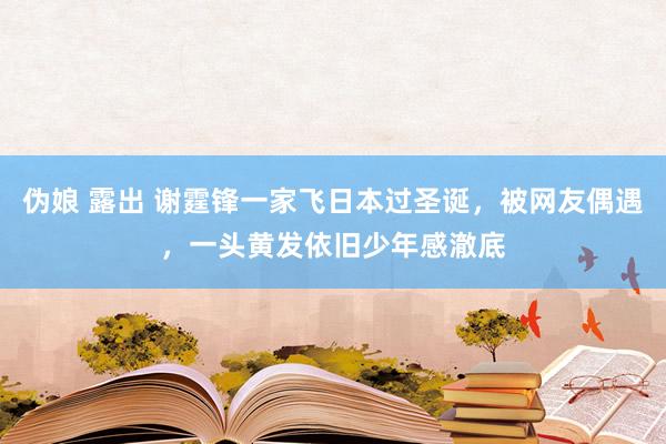 伪娘 露出 谢霆锋一家飞日本过圣诞，被网友偶遇，一头黄发依旧少年感澈底